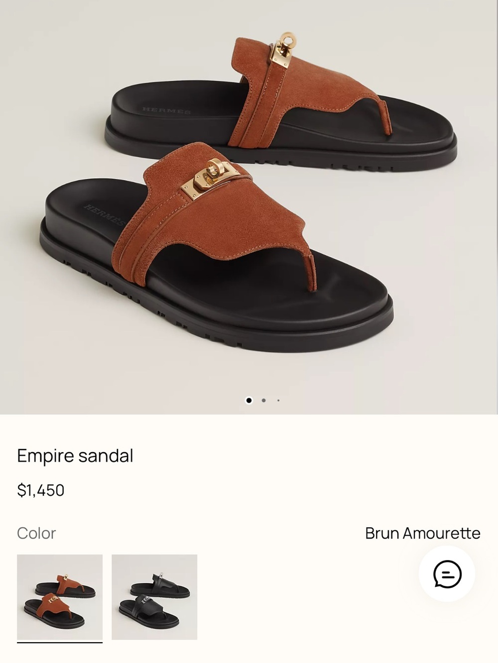 Hermes Empire Sandals with Kelly lock. Like new - Picture 4 of 4